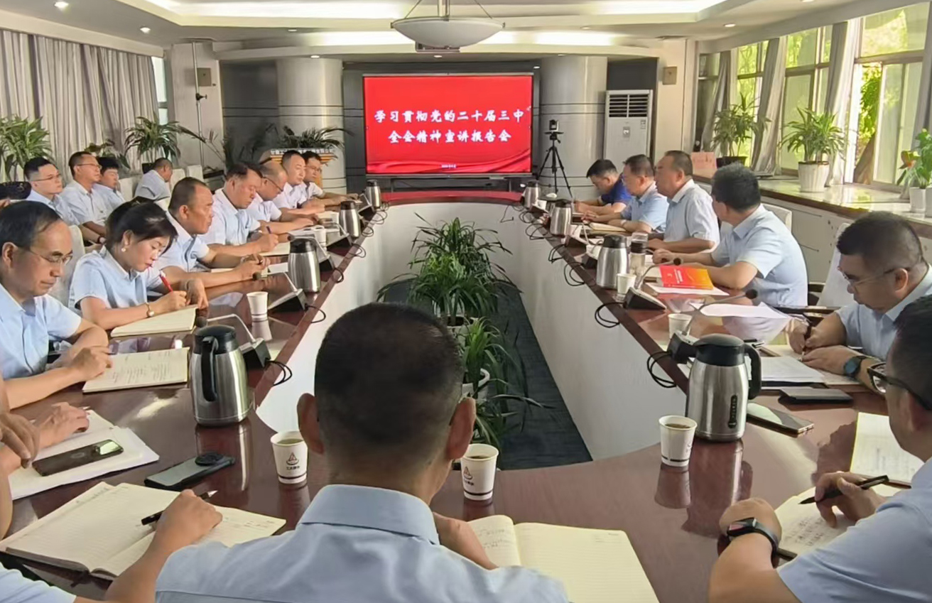 甘肅電氣集團(tuán)黨委委員、副總經(jīng)理周厚金在工大舞臺(tái)公司宣講黨的二十屆三中全會(huì)精神